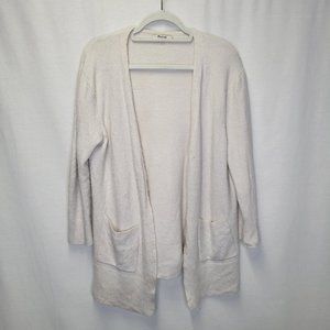 Madewell Women's Medium Cardigan Sweater Wool Alpaca Blend Ivory Open Front